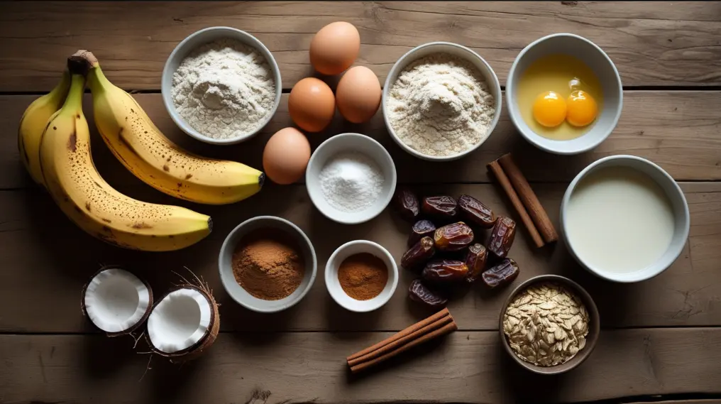 Ingredienser banankage uden sukker